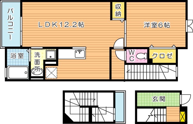  ソレイユ本城 間取り図