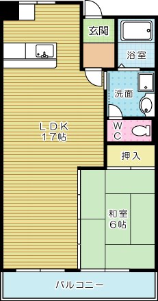 富士見台 206号室 間取り