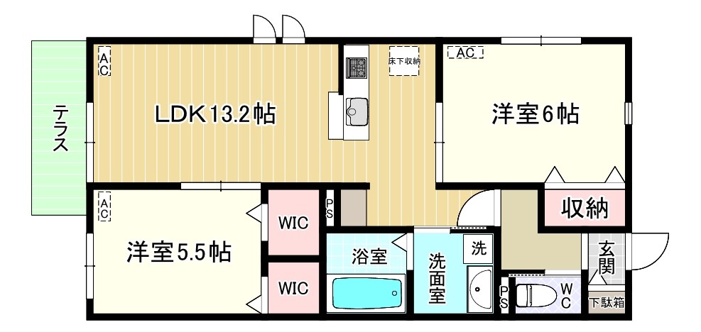 ＲＥＳＩＤＥＮＺ小倉南（レジデンス小倉南）  103号室 間取り