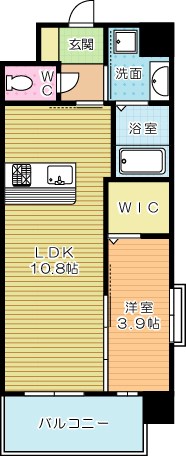 グランジャー小倉 801号室 間取り