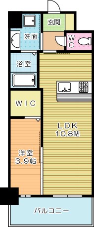グランジャー小倉 802号室 間取り