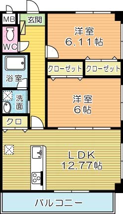 パティナ足立 203号室 間取り