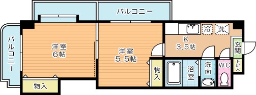 中津口センタービル 401号室 間取り