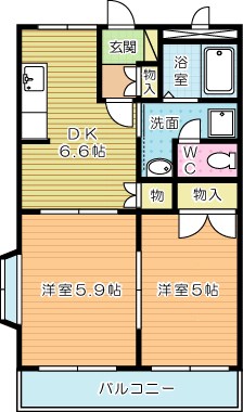 ソレイユ壱番館 206号室 間取り