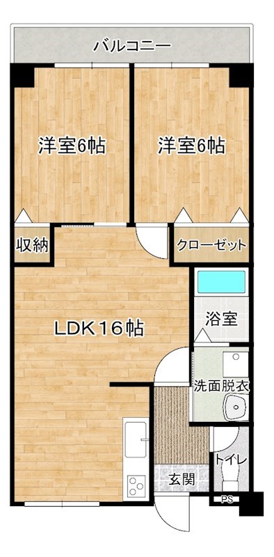 グリーンハイツ足立 502号室 間取り