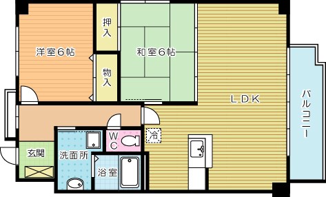 エクセル井堀 402号室 間取り