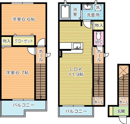 ユニメゾン葛原B 210号室 間取り