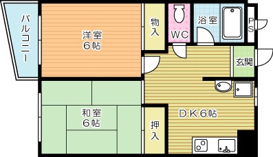 クローバージャパンビル 606号室 間取り