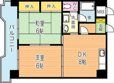 コーポ小林小倉 602号室 間取り