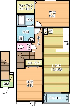 プランタンコートⅤ 202号室 間取り