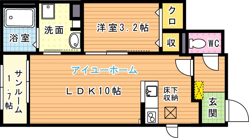 レークサイドはなのまちⅡ 101号室 間取り