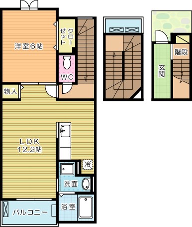 ハーモニーガーデン小文字Ⅰ 307号室 間取り