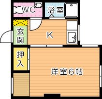 コバヤシハイツ   104号室 間取り
