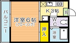 コーポヒル 202号室 間取り