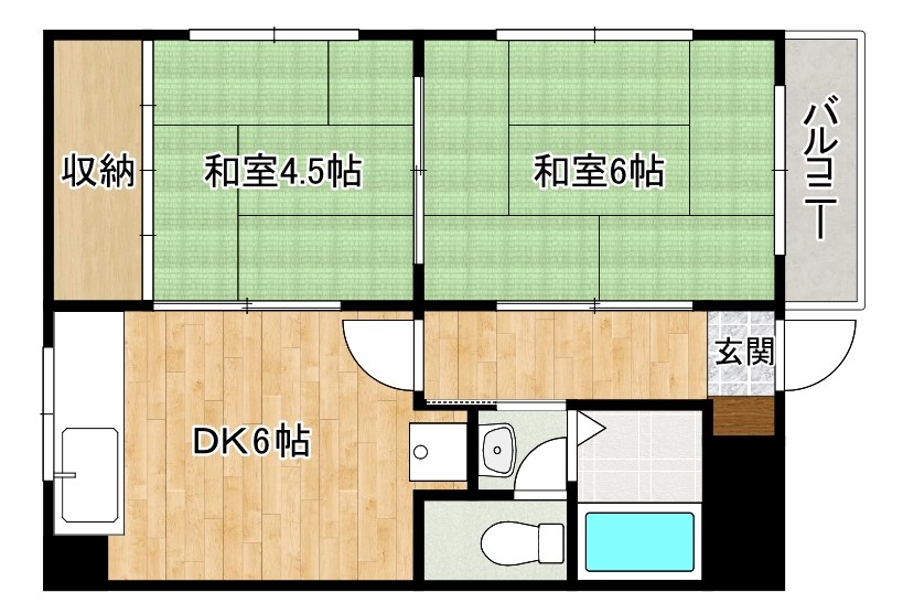 アーバン朝久 202号室 間取り