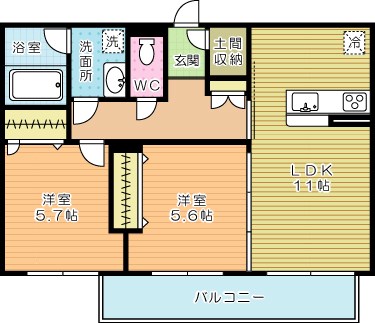シャーメゾン優蒼の杜　弐番館 302号室 間取り