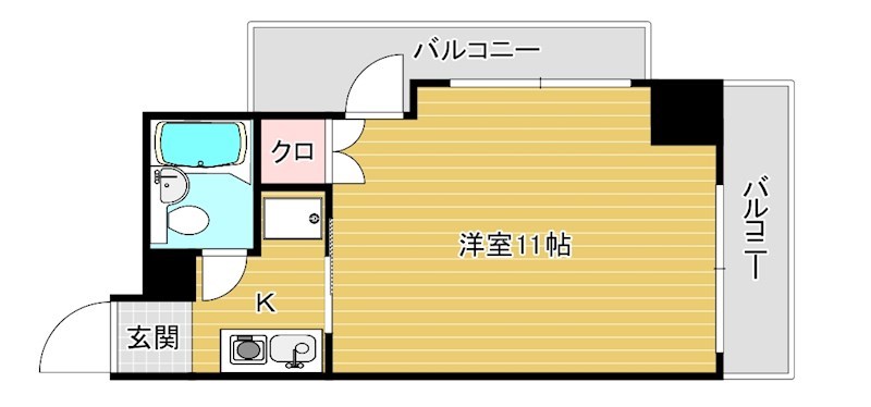 第４エルザビル 901号室 間取り