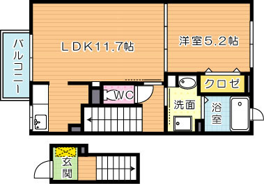 イリーデヤハタ　B棟 間取り図