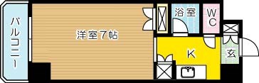 エヴァーグレイス小倉Ⅰ 602号室 間取り