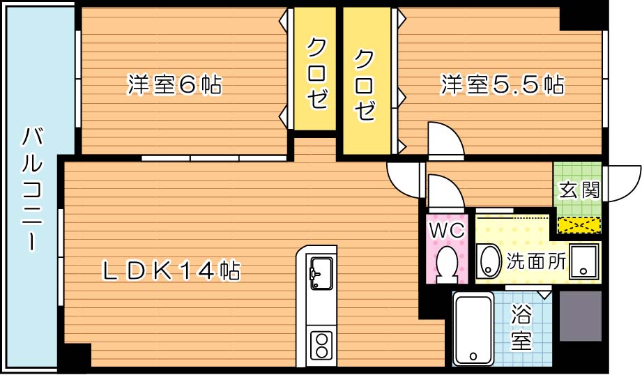 アヴァンセ学術都市 202号室 間取り