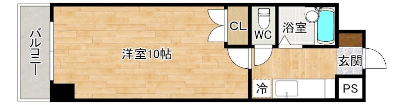 ウインズ竪町 805号室 間取り