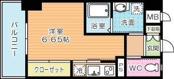 GALA PLATINUM COURT（ガーラプラチナコート） 406号室 間取り