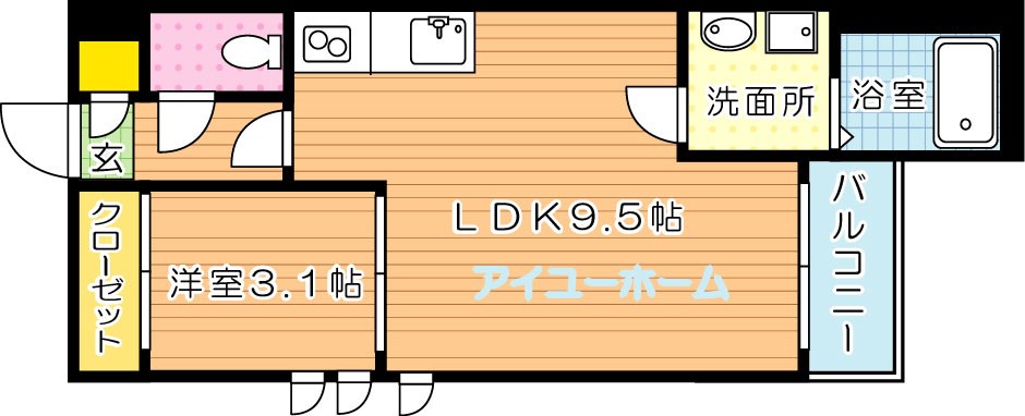 REGALEST折尾駅東（レガリスト折尾駅東） 305号室 間取り