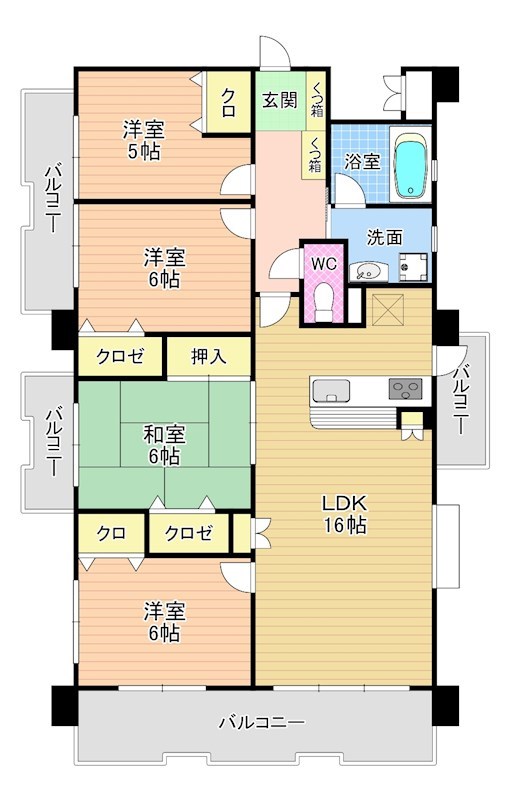 ルフラン東新町 602号室 間取り