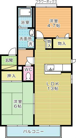 メゾンエムロード　Ｅ棟 201号室 間取り