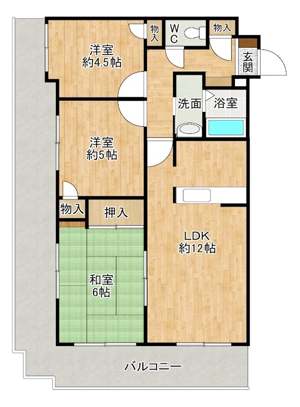 エルザサンリバー戸畑 502号室 間取り