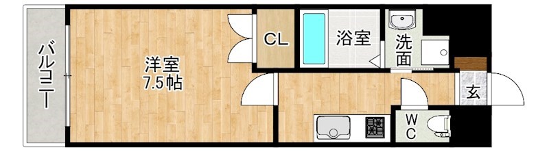 リファレンス小倉駅前 703号室 間取り