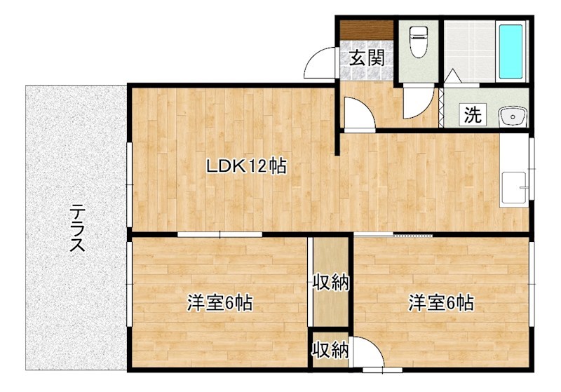 フレグランス葛原 102号室 間取り