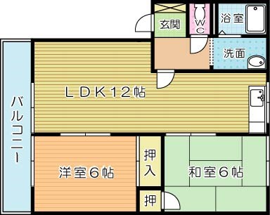フレグランス葛原 102号室 間取り