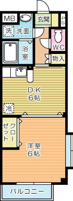 ハレアカラ 201号室 間取り