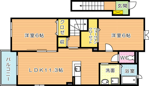 カーサセッテ 203号室 間取り