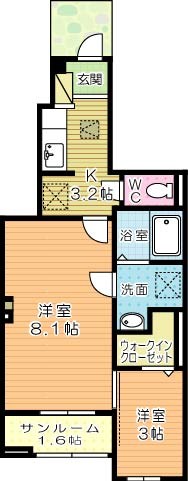 カミング小芝　C棟 間取り図