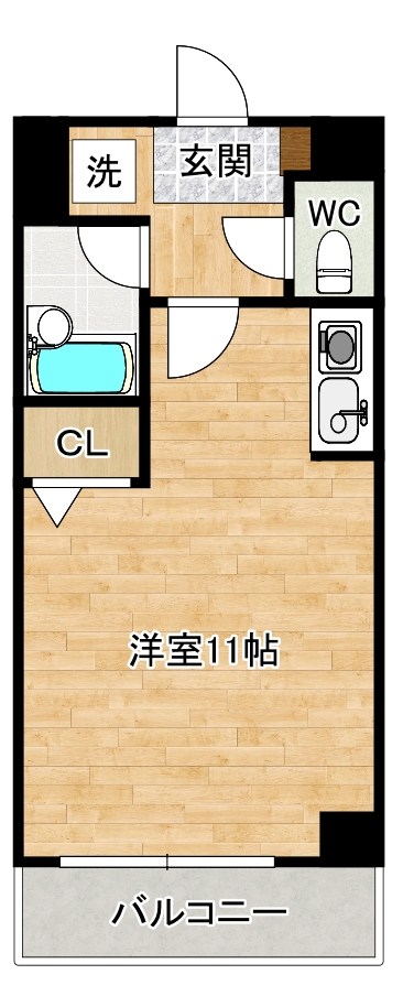 アクセス砂津 404号室 間取り