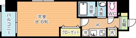 ベイプレイス小倉 607号室 間取り