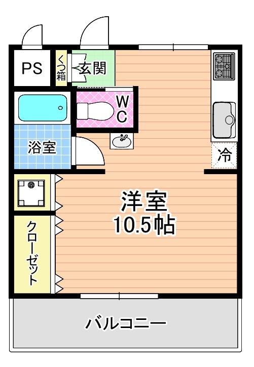 コーポニシカワ   304号室 間取り