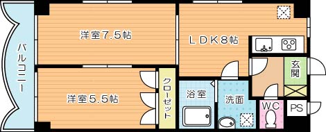 ロイヤルエレガンス 1401号室 間取り
