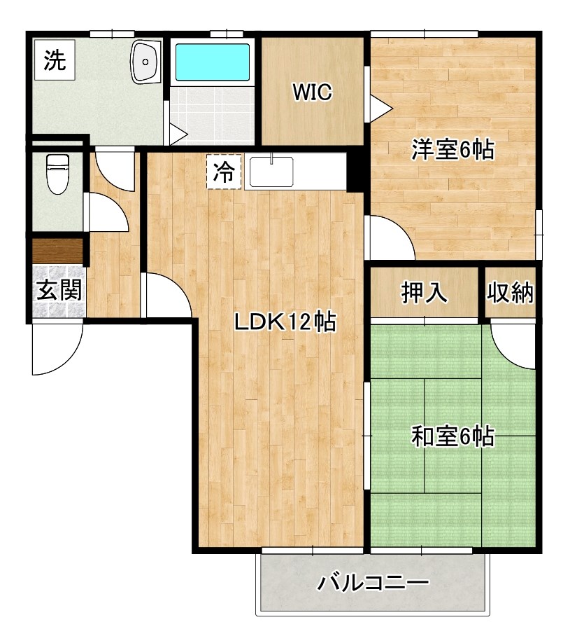 パストラル湯川Ａ棟 203号室 間取り