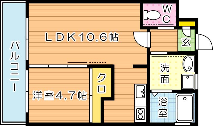 ベイスタイル 507号室 間取り
