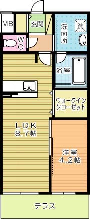 四季荘 104号室 間取り