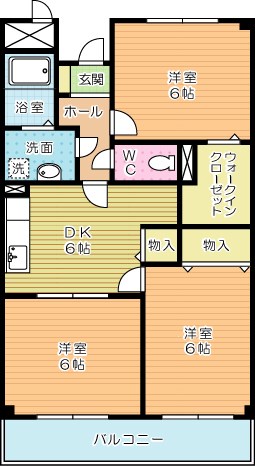 フィールドワン 403号室 間取り