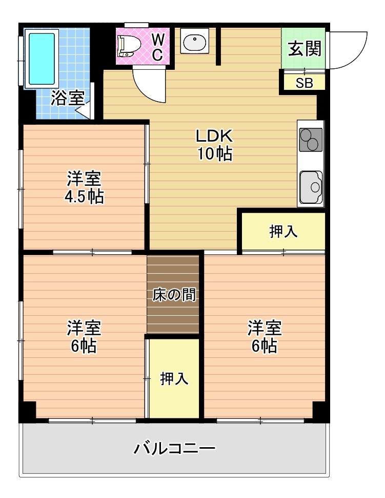 アリエス井堀 間取り図