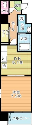 ベーシックグローブ 1105号室 間取り