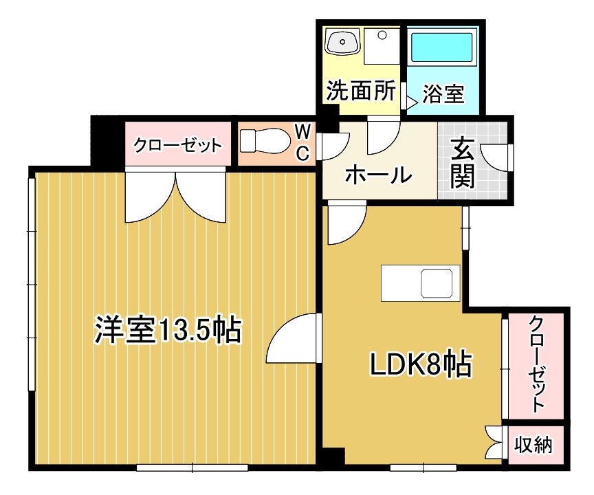 ルナソル片野 201号室 間取り