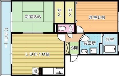 グランドゥール田中 302号室 間取り