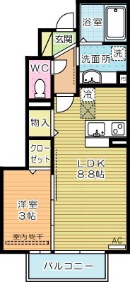 フォルトナ　カーサ 103号室 間取り