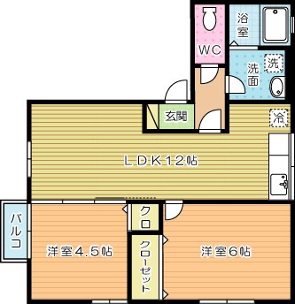 菜摘館 103号室 間取り